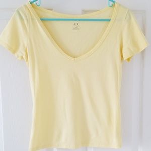 Lemon colored V-Neck Tee